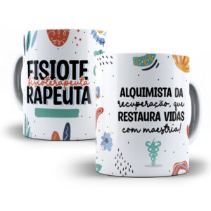 Arte Caneca Fisioterapeuta Fisioterapia Profissões Coloridas