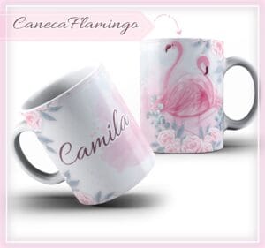 Arte Caneca Flamingo