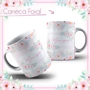 Arte Caneca Floral #1 2 Arte Caneca Floral #1