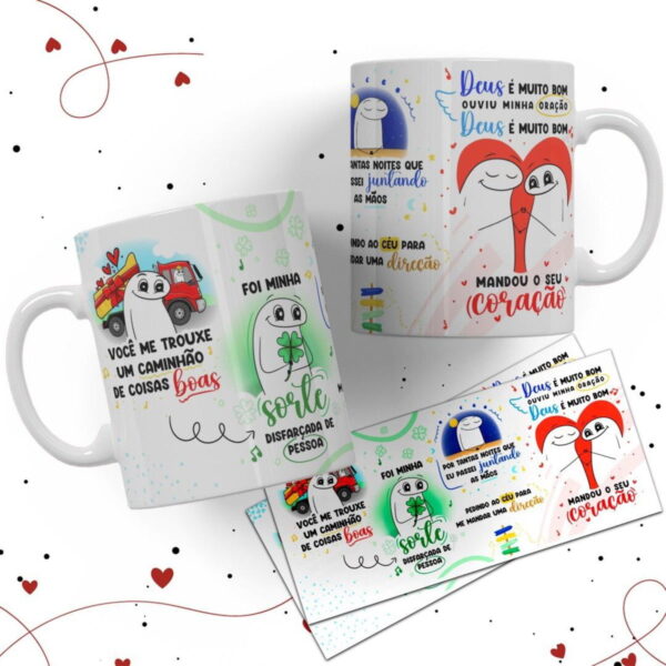 Arte Caneca Flork Caminhão de Coisas Boas Sublimação Png