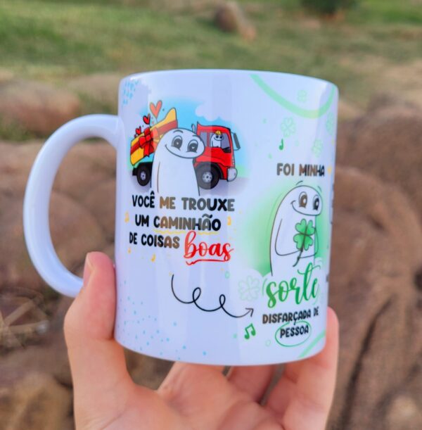 Arte Caneca Flork Caminhão de Coisas Boas Sublimação Png