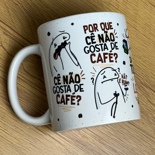 Arte Caneca Flork Cê Não Gosta De Café Arquivo Png
