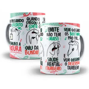 Arte Caneca Fui Passando no Crédito Esqueci a Fatura Verde 23 Arte Caneca Fui Passando no Crédito Esqueci a Fatura Verde