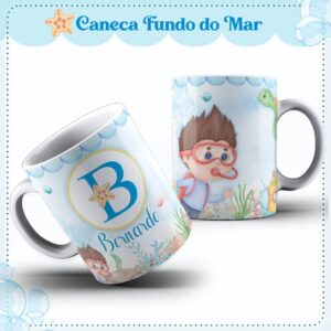 Arte Caneca Fundo do Mar