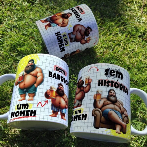 Arte Caneca Homem Engraçada