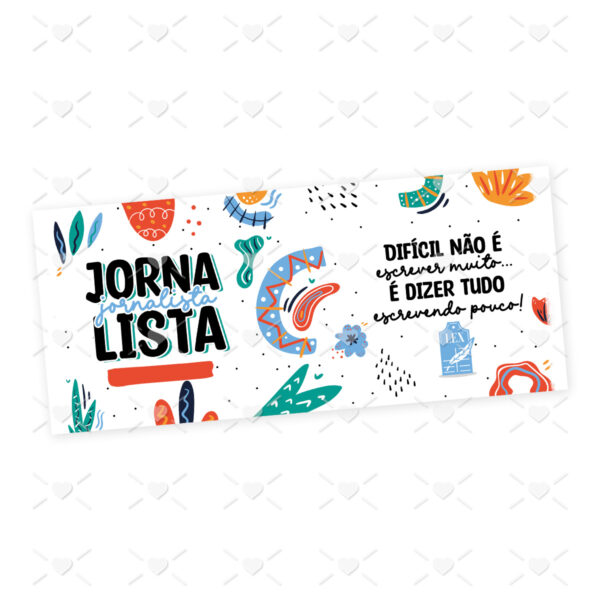 Arte Caneca Jornalista Jornalismo Profissões Coloridas
