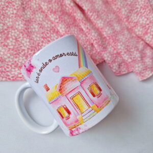 Arte Caneca Lar É Onde o Amor Está - Png