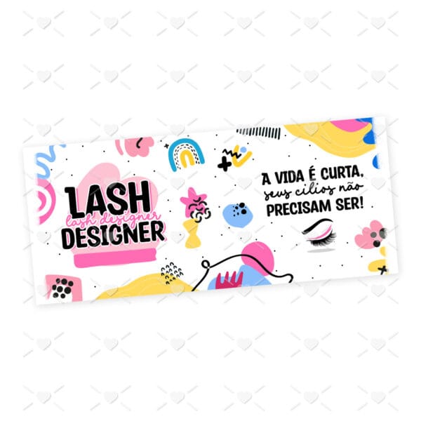 Arte Caneca Lash Designer Cílios Profissões Coloridas