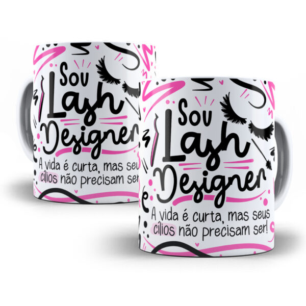 Arte Caneca Lash Designer Flork Profissões Sublimação Png