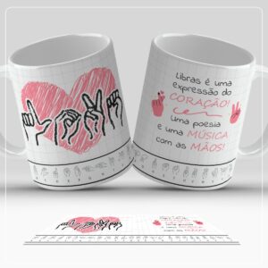 Arte Caneca Libras - Png