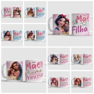 Arte Caneca Maes Princesas Png
