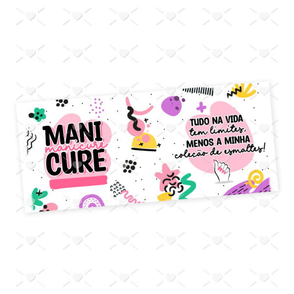 Arte Caneca Manicure Nail Designer Unhas Profissões Coloridas