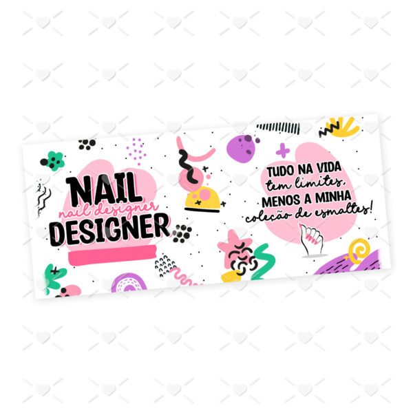 Arte Caneca Manicure Nail Designer Unhas Profissões Coloridas