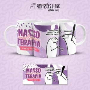 Arte Caneca Massoterapia Profissões Flork em Jpg