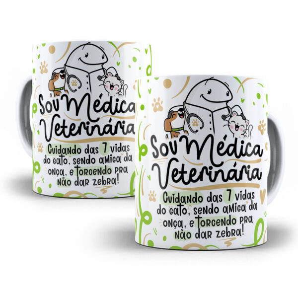 Arte Caneca Médico(a) Veterinário(a) Flork Profissões Png