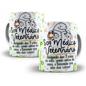 Arte Caneca Médico(a) Veterinário(a) Flork Profissões Png