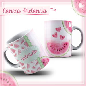 Arte Caneca Melancia - Arquivo Digital