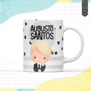 Arte Caneca Menino Loiro - Arquivo Digital