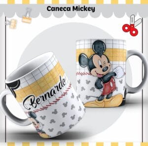 Arte Caneca Mickey Lindo