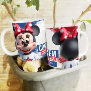 Arte Caneca Minnie com Café sem Café - Png