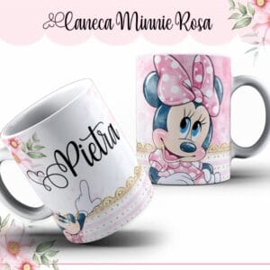 Arte Caneca Minnie Rosa