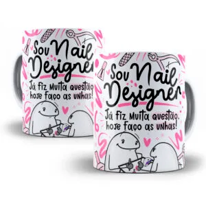 Arte Caneca Nail Designer Flork Profissões Sublimação Png