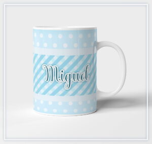 Arte Caneca Neutro Azul Menino