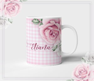 Arte Caneca Neutro Rosa Menina