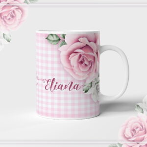 Arte Caneca Neutro Rosa Menina