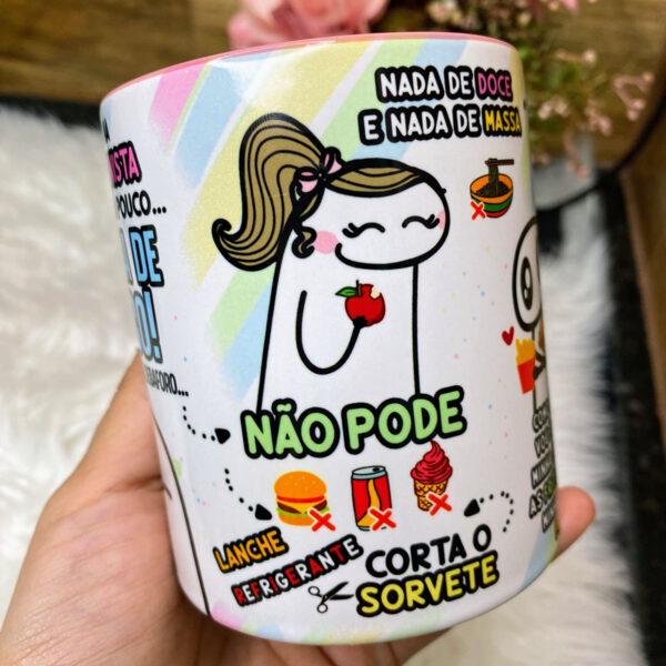 Arte Caneca Nutricionista Dieta É coisa de Louco Flork Png