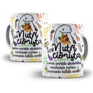 Arte Caneca Nutricionista Flork Profissões Sublimação Png