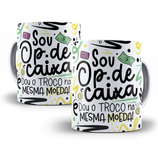 Arte Caneca Op. de Caixa Flork Profissões Sublimação Png