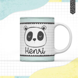Arte Caneca Panda Menino