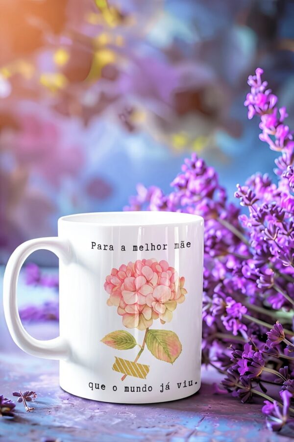 Arte Caneca para a Melhor Mãe Que o Mundo Já Viu - Png