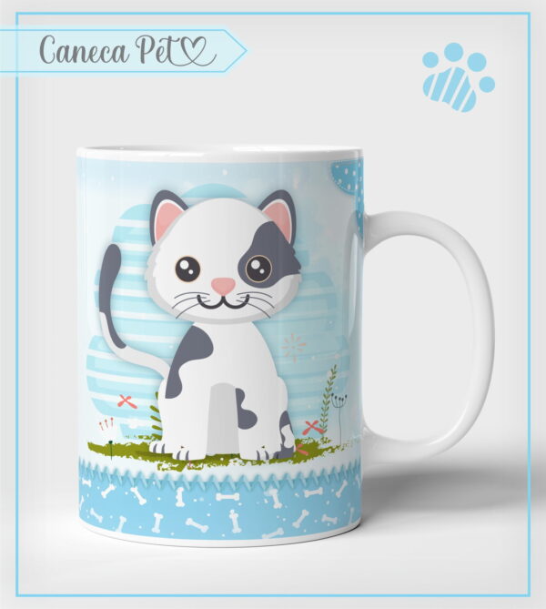 Arte Caneca Pet Gatinho