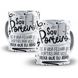 Arte Caneca Porteiro Flork Profissões Sublimação Png 15 Arte Caneca Porteiro Flork Profissões Sublimação Png