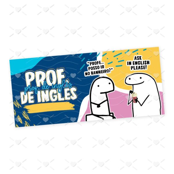 Arte Caneca Prof. de Inglês Profissões Flork em Jpg