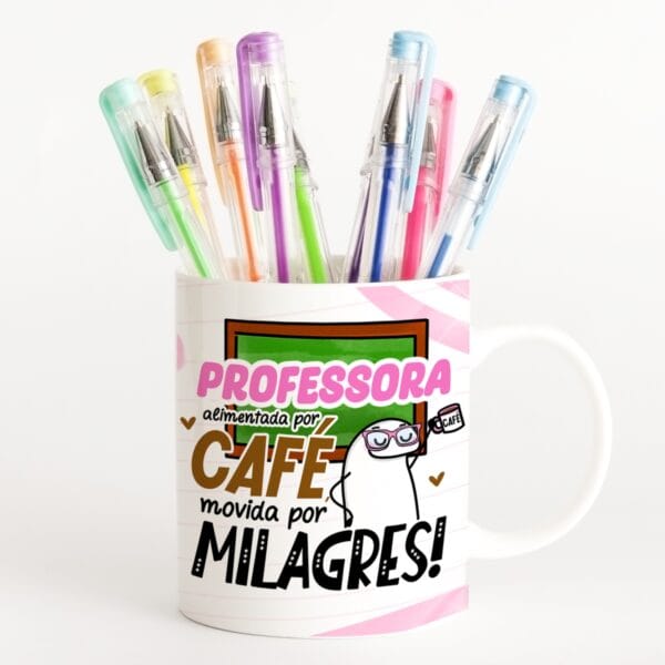Arte Caneca Professor Alimentado Por Café Movido Por Milagres