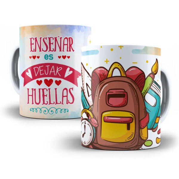 Arte Caneca Professores Grátis Ensinar É Deixar Pegadas