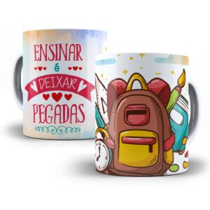 Arte Caneca Professores Grátis Ensinar É Deixar Pegadas