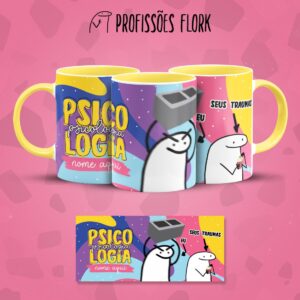Arte Caneca Psicologia Profissões Flork Arquivo Jpg