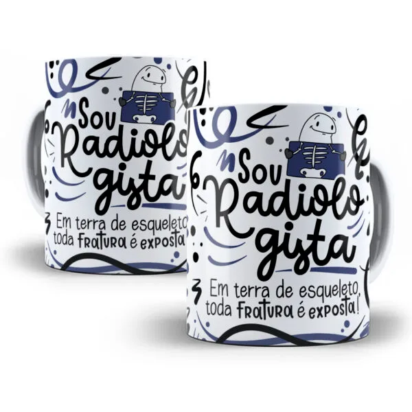 Arte Caneca Radiologista Flork Profissões Sublimação Png