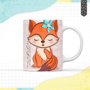 Arte Caneca Raposinha Menina