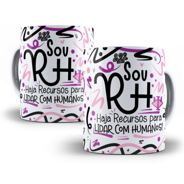 Arte Caneca Recursos Humanos Flork Profissões Sublimação Png