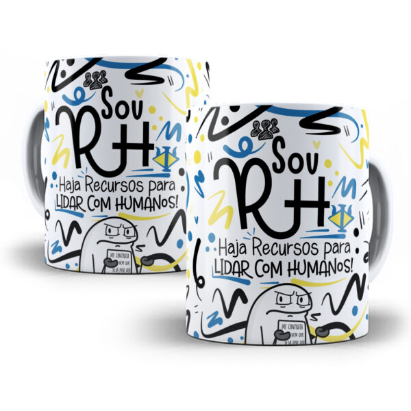 Arte Caneca Recursos Humanos Flork Profissões Sublimação Png