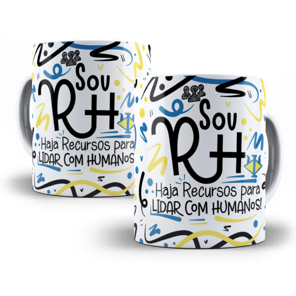 Arte Caneca Recursos Humanos Flork Profissões Sublimação Png