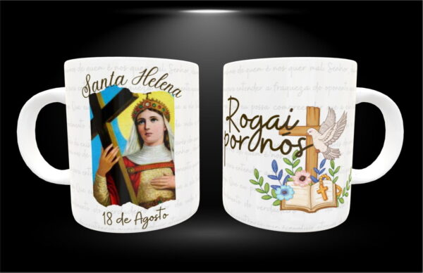 Arte Caneca Santinhos - Png