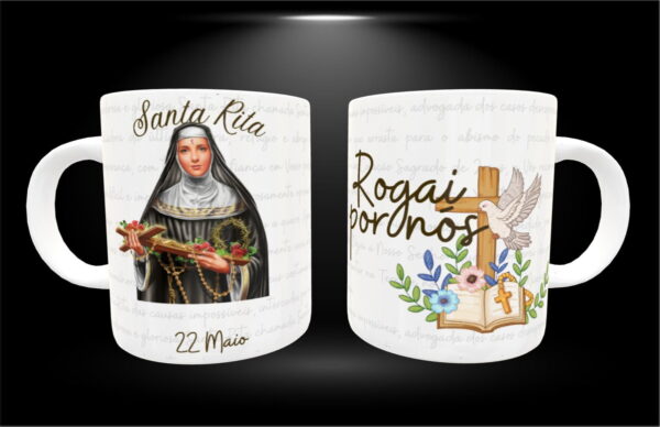 Arte Caneca Santinhos - Png