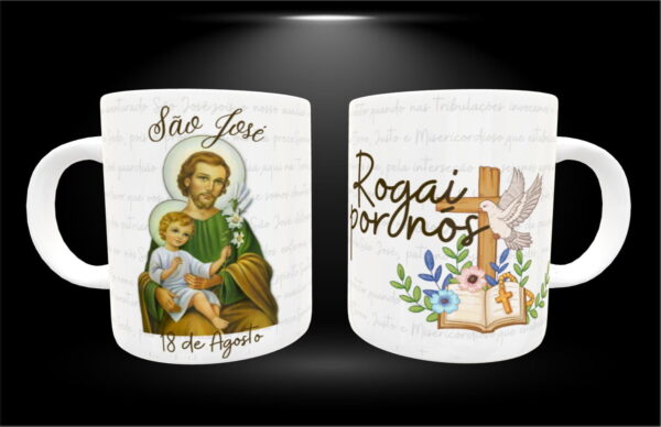 Arte Caneca Santinhos - Png