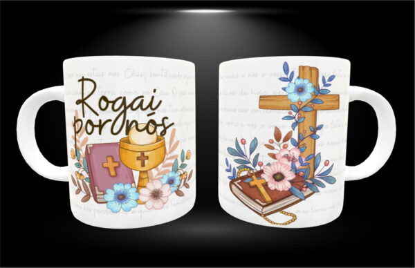 Arte Caneca Santinhos - Png